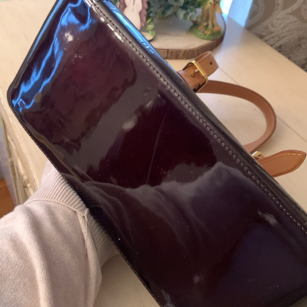 Louis Vuitton Burgundy and Tan Shoulder Bag - Picture 9 of 15